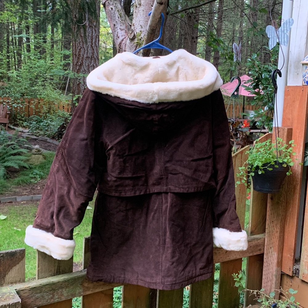Middlebrook Park Genuine Leather Hooded Coat - Picture 2 of 9